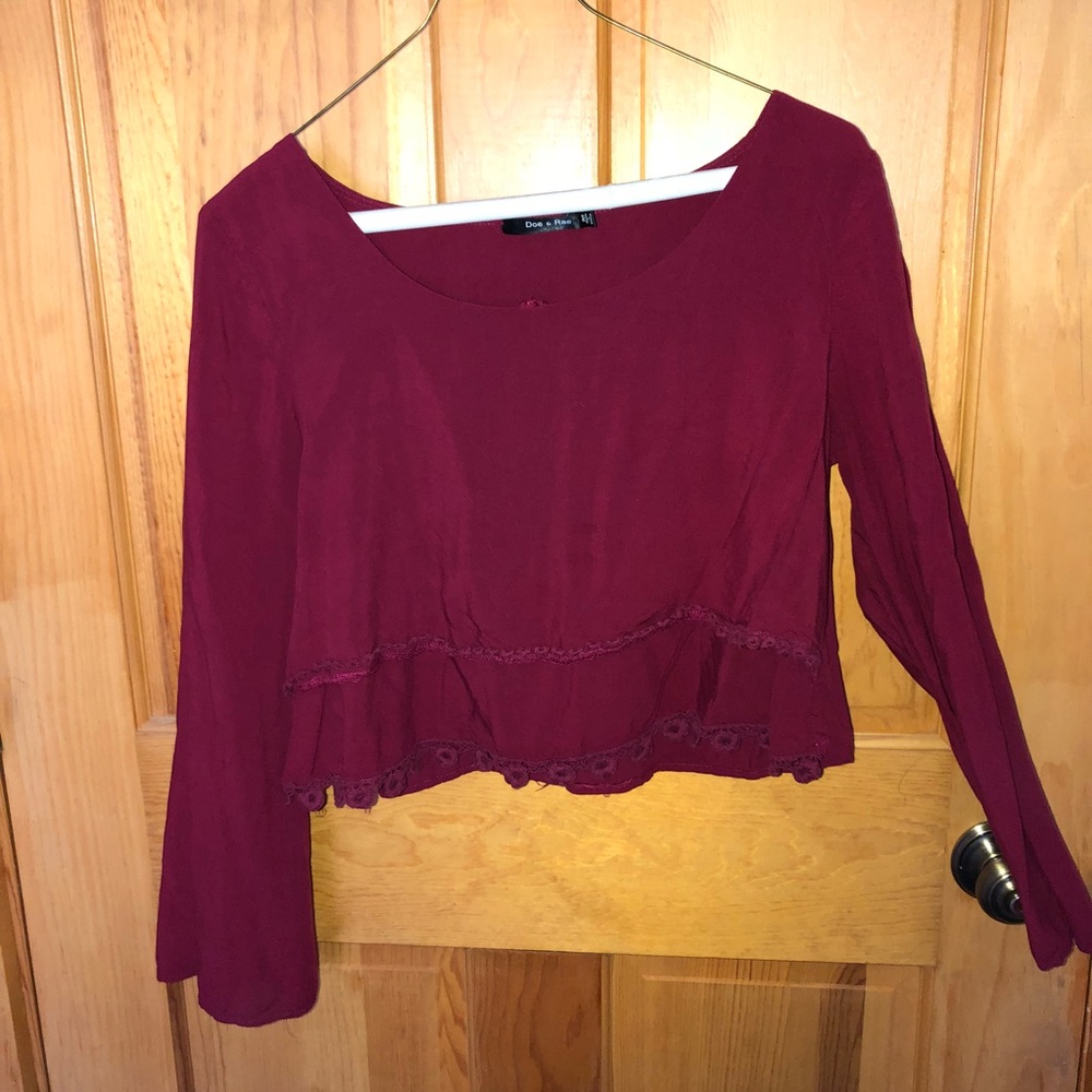 Long sleeve crop top